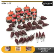 45Pc Sanding Sandpaper Flap Wheel Brush Dremel Rotary Die Grinder Rotary Tools