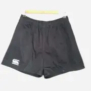 New CCC Canterbury Cotton Shorts Mens Black Rugby Footy Size Large