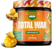 REDCON1 Total War Pre Workout Powder, Mango Madness - Fast Acting Caffeinated Preworkout for Men + Women with Beta Alanine - Contains Citrulline Malate for Increased Pump, Blood Flow (30 Servings)