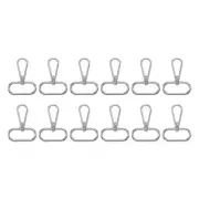 12 Pcs Swivel Clasp Hooks, 1.26" Purse Clasp Detachable for Bag Making, Silver