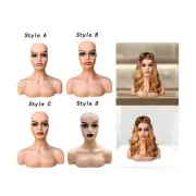 Realistic Female Mannequin Head Wig Stand for Wig Making Necklace Hats