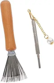 Totority 1 Set Professional Ikebana Flower Frog Rake Tool with Pin Straightener and Cleaner Essential Home Supply for Flower Arrangement and Gardening Maintenance