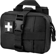 Tactical EMT Pouch, Upgrade IFAK Tear-Away First Aid Kit Tactical Small Belt First Aid Pouch Molle Medical Pouches for Travel, Outdoor Hiking, Hunting