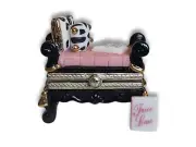 New PHB Porcelain Hinged Box Bedside Bench W/ Novel Trinket Midwest Cannon Falls