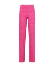 Jacquard casual pants XS Pink