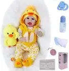 55cm Realistic Reborn Baby Dolls Handmade Soft Vinyl Silicone Newborn Boy Gifts