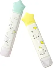NAMOARLY Smooth Tapes 2pcs Out Tape for Students Boys and Girls Stationery Flat Lay