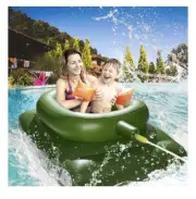 Giant Inflatable Tank Toys Ride On Pool Float for Kids & Adults (1 Pack)