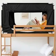Bed Tent Bed Canopy Bunk Twin Size Tents for Adult and Kids - Portable Sleeping Bed Tents 80% Blackout with 4 Doors Breathable Private Space Tents(Mattress Not Included)