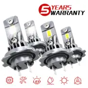 4pcs H7+H7 For Smart Fortwo 2008-2015 - LED Headlight High Low Bulbs Kit 6000K (for: Smart)
