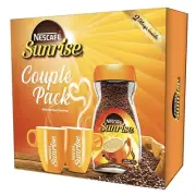 Nescafe Sunrise Ground Coffee Couple Pack - 200g Jar with 2 Coffee Mugs
