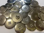 Italian Classic/Basic Metal Button Silver/Nickel Finish 11,13,18,23,30mm 4h
