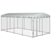 Large Dog Kennel Run Cage Playing Training Exercise Enclosure Playpen with Roof