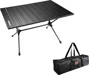 CAMPINGMOON Roll UP Camping Table Lightweight Foldable Aluminum with Carrying Bag