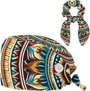 [YTYVAGT] Scrub Caps Women,Scrub Hats Suitable for Women,Ethnic Style Flower Mandala
