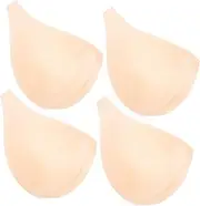 [KOMBIUDA] Comfortable Sports Bras Inserts 4pcs Swimwear Bra Pad Inserts Push up Triangle