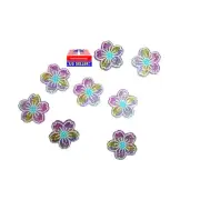 8pcs purple yellow sakura flower 30mm resin flatback cabochon