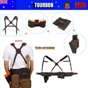 Leather Logging Belt Kits Felling Tools Carry Suspenders Bag Cover Gift