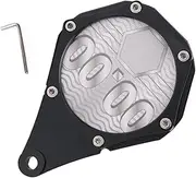 Motorcycle Tax Disc Holder, Hexagonal Permit Frame 4.92x3.54 inches, Aluminum Card Label Bracket with Wrench, Waterproof Mount for Motorcycle, Moped, Scooter, ATV Display
