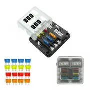 23PC LED Indicator 6 Way Blade Fuse Box 12V/32V Block Holder Light Car Marine AU