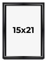 15x21 Shadow Box Frame Black | 1.25 inches Deep Real Wood Contemporary Shadowbox