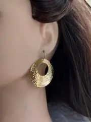 Hammered Golden Hoop Earrings Gold-Filled Earwires Sundance Treasures Jewelry