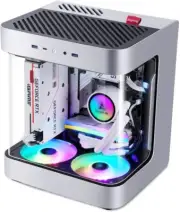 Segotep Slath Mini ITX Computer Case Double Curved Gaming Case GPU Vertically