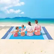 Sand Free Beach Blanket, Extra Large Waterproof Beach Mat-Lightweight Quick Drying Heat Resistant Outdoor Picnic mat for Travel, Camping, Hiking and Music Festivals