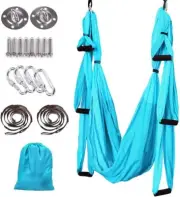 Aerial Yoga Swing Hammock Set Trapeze Inversion Flying Yoga + Ceiling Mounting
