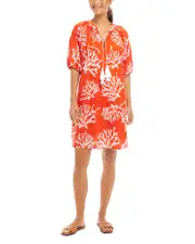 Karen Kane Puff Sleeve Tassel Dress
