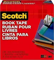 3M Scotch 845 38 Transparent Book Tape, Thick, 1.5 inches (38.1 mm) x 5.3 ft (13.7 m)