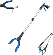 32 Inch Foldable Grabber Reacher Tool with Strong Grip, Rotating Anti-Slip Jaw & Magnet, for Elderly, Litter Picker, Garden