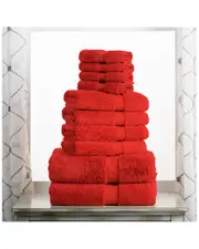Superior Highly Absorbent 10pc Ultra Plush Egyptian Cotton Towel Set