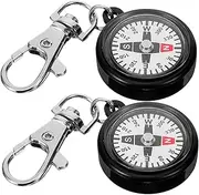 [CORHAD] Compact Compass Keyring 2 Pcs Mini Hiking Compass Outdoor Gear for Camping Hiking