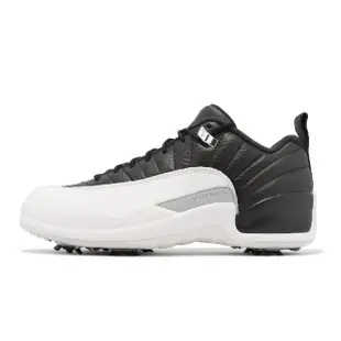 【NIKE 耐吉】高爾夫球鞋 Air Jordan XII Low 男鞋 黑白 高球 Playoffs 12代 AJ(DH4120-010)