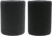 Mini Skater 4 Inch Width Black Sew on Hook Loop Strips Non-Adhesive Back Nylon Fabric Tape Fastener for Bag, Clothes, Shoe, DIY Craft,2 Yard Length