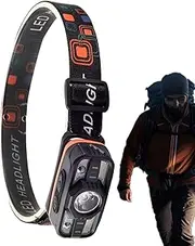 Headlamp Rechargeable - Adults Head Torch with Sensor Control, Adjustable Angle Headband, Ultra Bright Lightweight Waterproof, for Camping Hiking Fishing Running Cycling