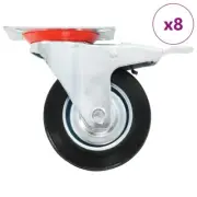 vidaXL 8 pcs Swivel Casters 100 mm