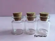 10pc 5ml 22*30*12.5mm Corks Jars Clear Glass Bottle Empty Sample Small bottles
