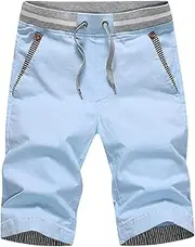 [Generic] 8 Year Pockets Summer Shorts Solid LooseLinen Straight Men Color Pants Sports Embroidered Casual Drawstring Runing Men's Casual Shorts Like A Glove Smart Shorts
