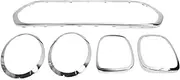 Brilluxa Headlight Cover, Chrome Grille Surround Trim Compatible with F55 F56 F57 One S JCW 2014 Onwards, Taillight Trim Kit, Car Light Surrounds Set