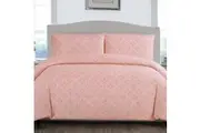 Geometric Pattern Printed Quilt Cover Set Peach Nzeppel by Artex