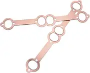 HASMI 1.8" X 1.5" SBC Exhaust Gaskets O-val Port Copper Header Reusable Replacement Fit for Chevy SB 350