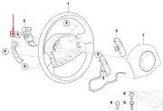 MINI COOPER R50, R53 Left Horn Switch Housing 1172243 61311172243 NEW GENUINE