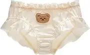 [ZooChest] Women's Underwear Briefs, Romantic Girls Silk Panties, Women's Ruffle Underpants, Women's Sissy Panties M-L