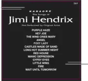 Karaoke Backstage CD+G Jimi Hendrix #7317 Castles Made Of Sand,Manic Depression+