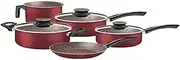 [Tramontina] 28599701 Paris 5-Pieces Nonstick Cookware Set, Red