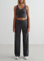 [aim'n] Shadow Grey Sense Wide Pants