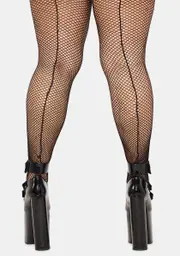 Plus Fine Line Fishnet Tights