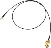 uxcell MMCX Male to SMA Female Bulkhead,Pigtail Antenna Coaxial RF1.37 Low Loss Cable,RF Coaxial Connector,20inch